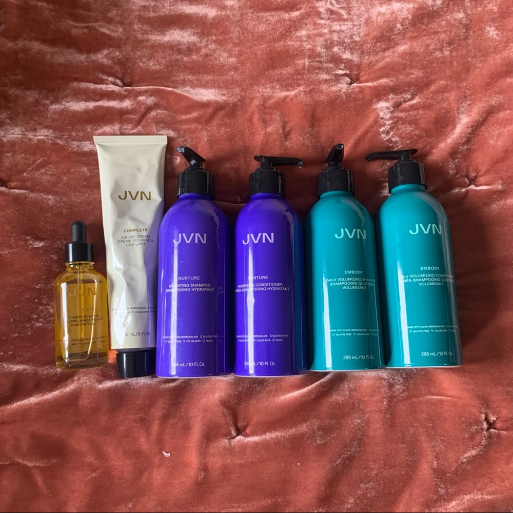 JVN Hair Set Shampoo Conditioner Styler Oil